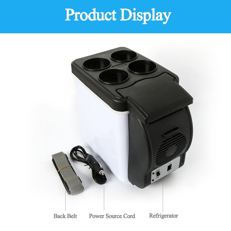 Car Auto 48W Portable Multi-Function Cooling and Warming 6L Low Noise Refrigerator for Car and Home, Cord Length: 1.8m, 6L Low Noise - HoMEdemic™ 
