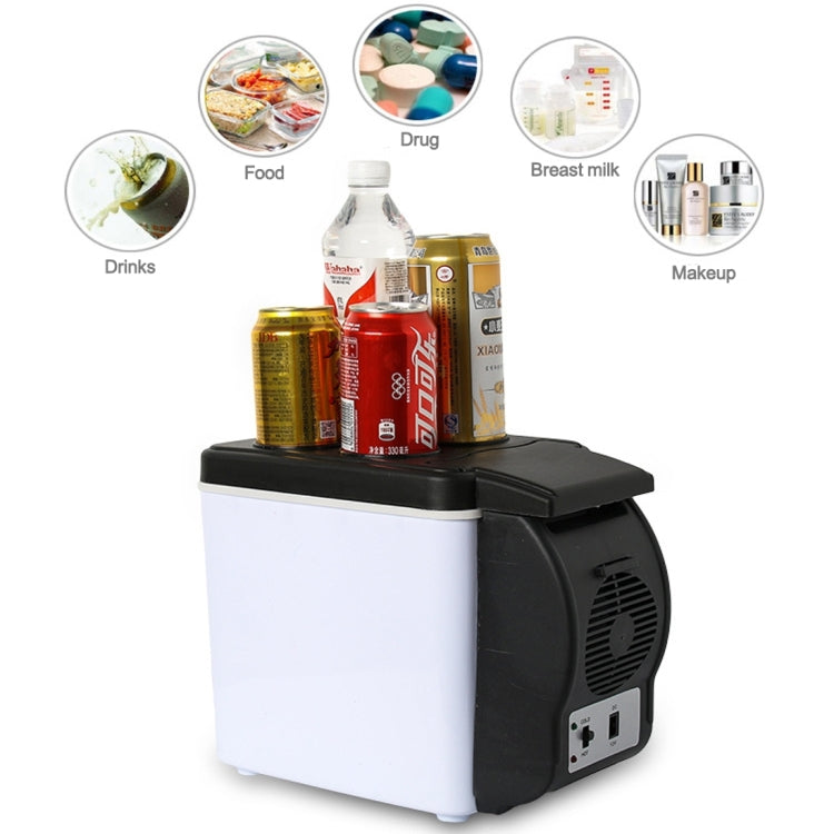 Car Auto 48W Portable Multi-Function Cooling and Warming 6L Low Noise Refrigerator for Car and Home, Cord Length: 1.8m, 6L Low Noise - HoMEdemic™ 