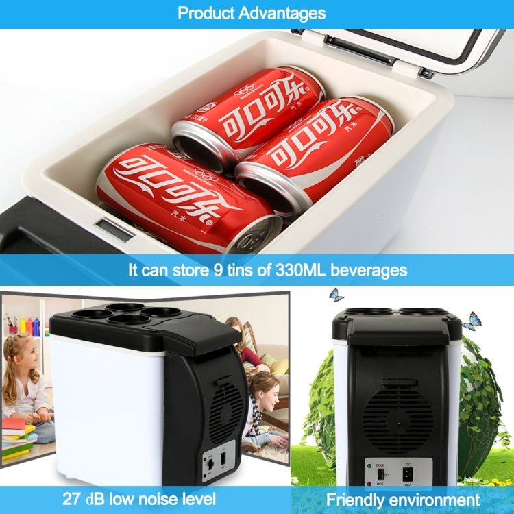 Car Auto 48W Portable Multi-Function Cooling and Warming 6L Low Noise Refrigerator for Car and Home, Cord Length: 1.8m, 6L Low Noise - HoMEdemic™ 
