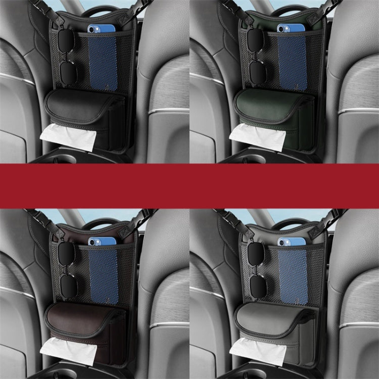 Car Between Seats Organizer Multifunctional Storage Bag Front And Back Dual Usage Tissue Box(Brown) - HoMEdemic™ 