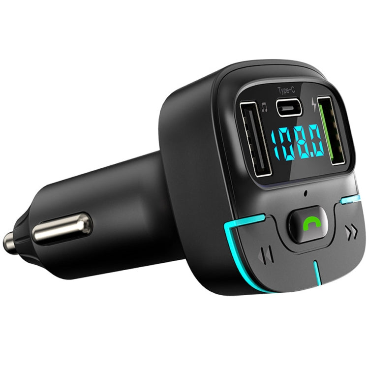 Car Bluetooth MP3 Player Ambient Light Charger(Black) - HoMEdemic™ 