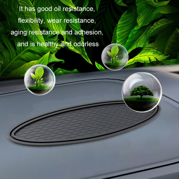 Car Center Console Ornaments Oval Anti-slip Mat, Style: Without Diamond - HoMEdemic™ 