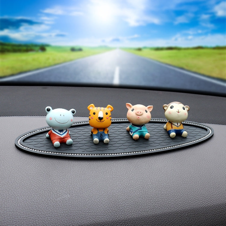 Car Center Console Ornaments Oval Anti-slip Mat, Style: Without Diamond - HoMEdemic™ 