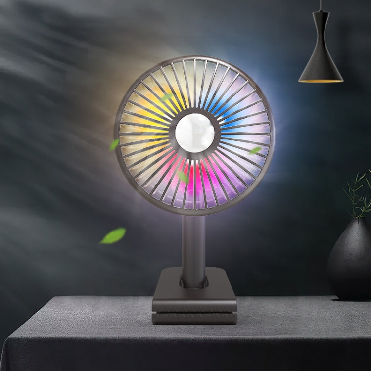 Car Clip-On Rechargeable Electric Oscillating Head Fan With Light(White) - HoMEdemic™ 