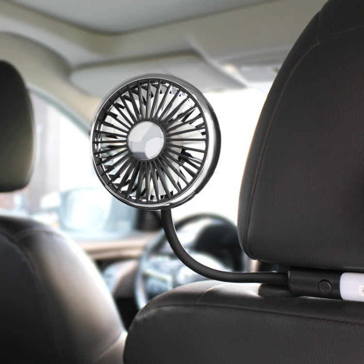 Car Double-head Hose Seat Fan with Light(Black) - HoMEdemic™ 