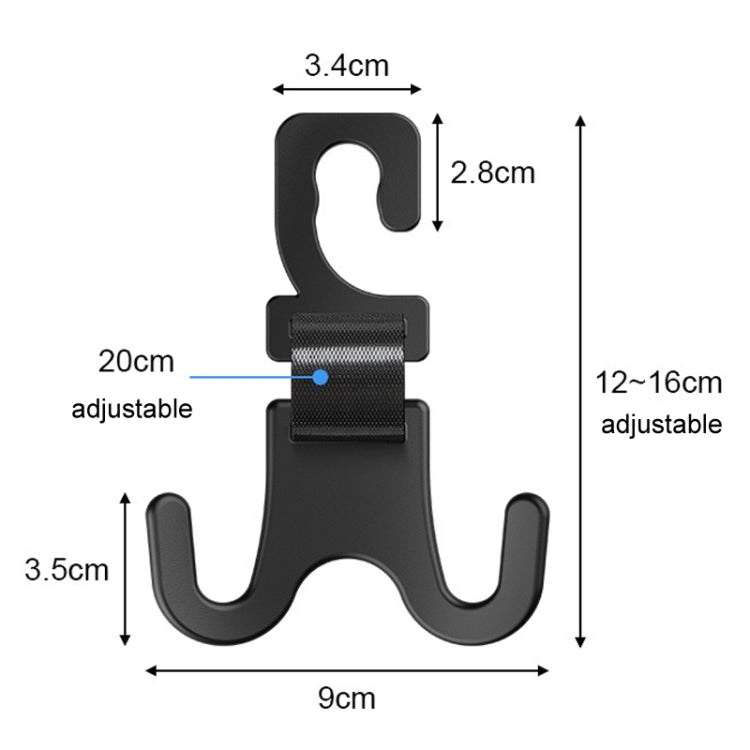 Car Electrical Bike Dual Hooks Stroller Portable Multi-Purpose Pole Hangers(Black) - HoMEdemic™ 