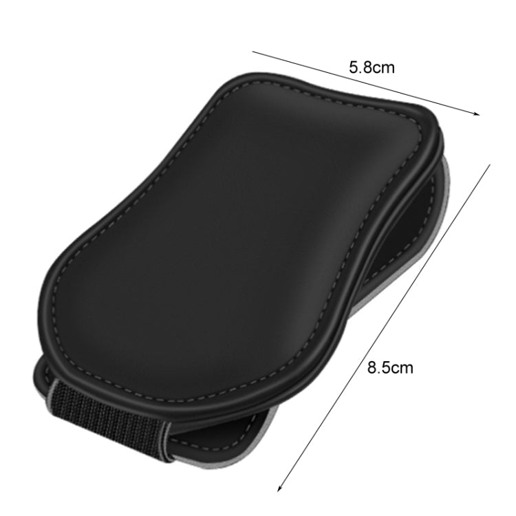 Car Eyeglasses Clip Car Leather Magnetic Closure Sunglasses Storage Bag(Grey) - HoMEdemic™ 