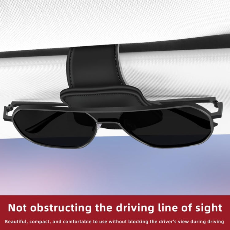 Car Eyeglasses Clip Car Leather Magnetic Closure Sunglasses Storage Bag(Grey) - HoMEdemic™ 