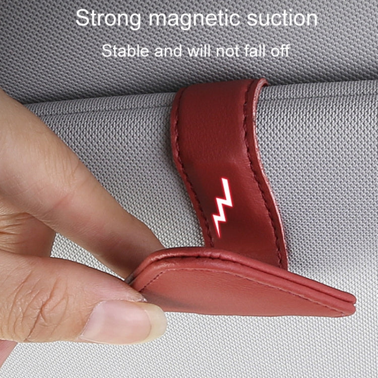 Car Eyeglasses Storage Clip Automobile Sun Visor Sunglasses Carrying Holder(Red) - HoMEdemic™ 