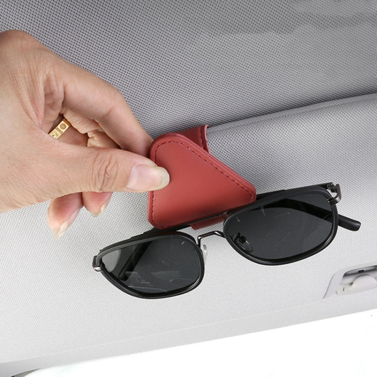 Car Eyeglasses Storage Clip Automobile Sun Visor Sunglasses Carrying Holder(Red) - HoMEdemic™ 