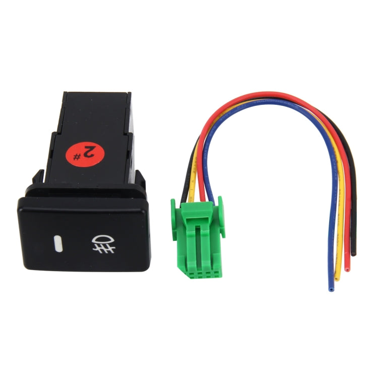 Car Fog Light Lamp Indicator 5 PIN On and Off Button Switch Control 4 Cable Auto Car Fog Light 5 Pin Switch On-Off Button Switch for Toyota, Small Size: 5*2.2*1.7cm, With Cable - HoMEdemic™ 