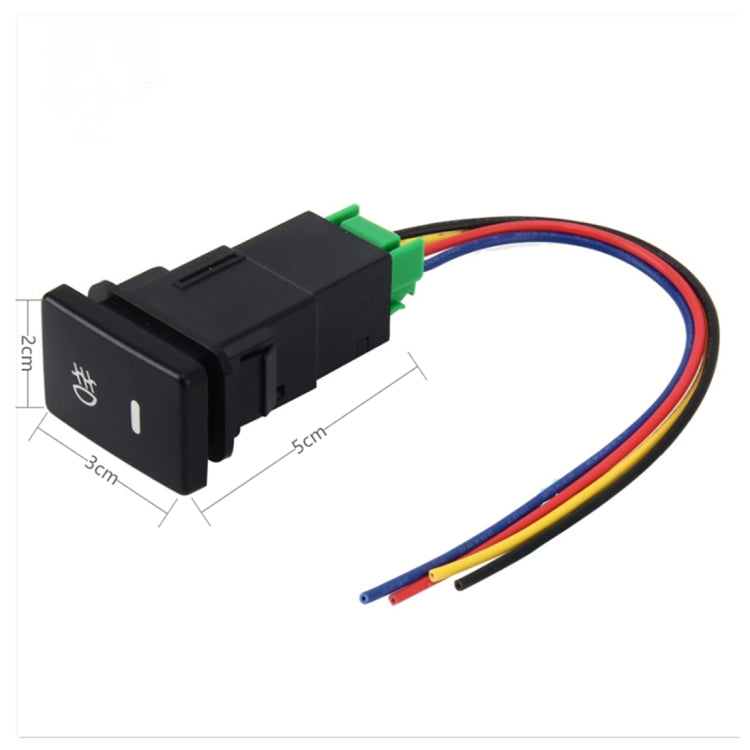Car Fog Light Lamp Indicator 5 PIN On and Off Button Switch Control 4 Cable Auto Car Fog Light 5 Pin Switch On-Off Button Switch for Toyota, Small Size: 5*2.2*1.7cm, With Cable - HoMEdemic™ 