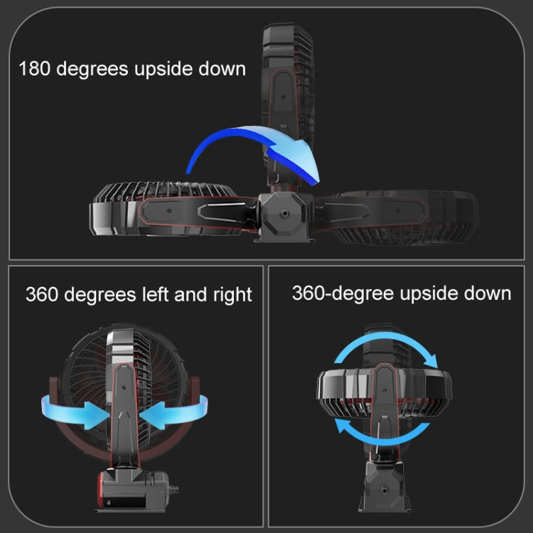 Car Foldable Steering USB Single-Head Fan(Black Red) - HoMEdemic™ 