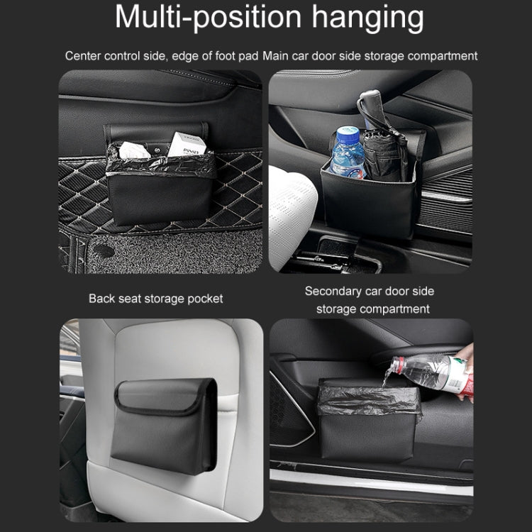 Car Folding Trash Can Multifunctional Seatback Hanging Storage Box(Black) - HoMEdemic™ 