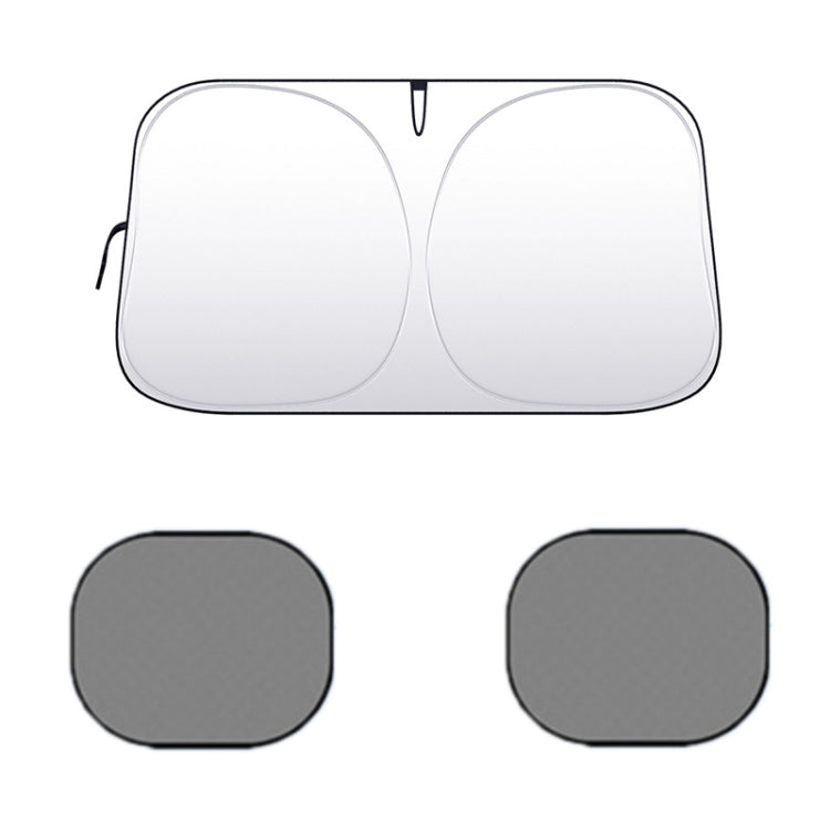 Car Front Windshield Heat Insulation Sun Protection Visor, Specification: Large Front Baffle + 2 Side Baffles - HoMEdemic™ 