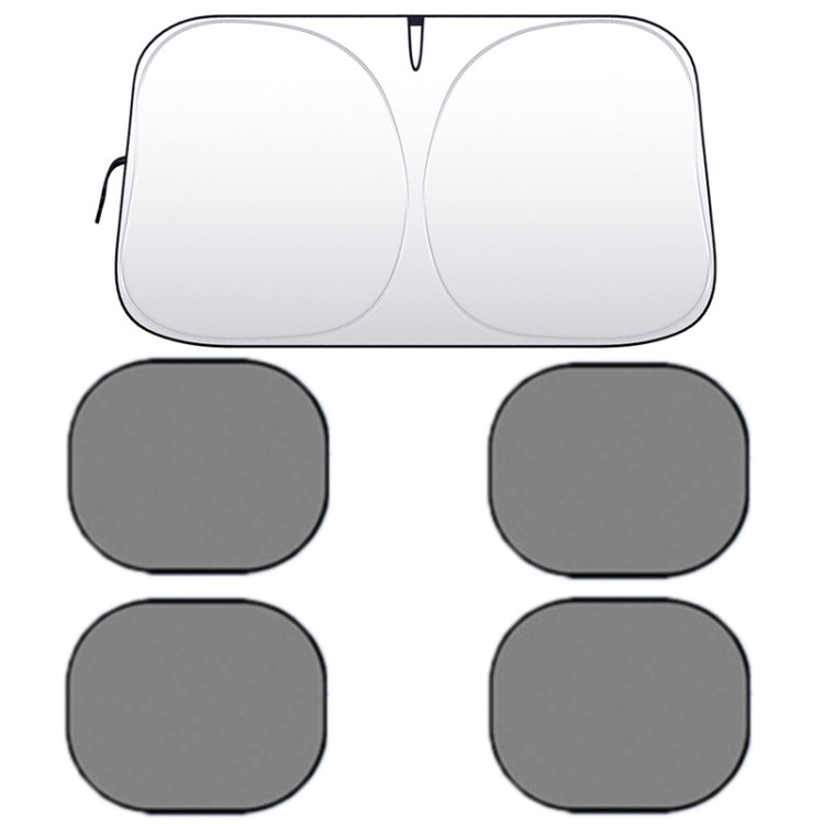 Car Front Windshield Heat Insulation Sun Protection Visor, Specification: Large Front Baffle + 4 Side Baffles - HoMEdemic™ 