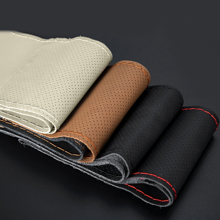 Car Genuine Leather Hand-stitched Adaptation Steering Wheel Cover - HoMEdemic™ 