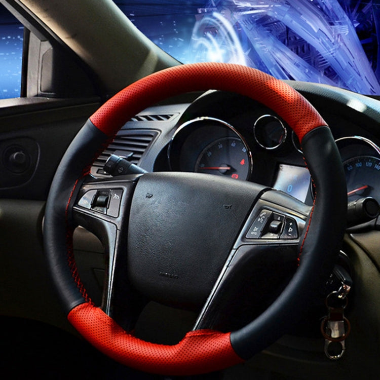 Car Genuine Leather Hand-stitched Adaptation Steering Wheel Cover - HoMEdemic™ 