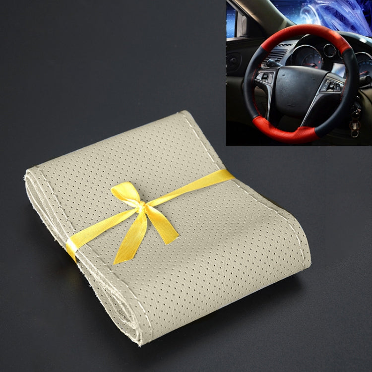Car Genuine Leather Hand-stitched Adaptation Steering Wheel Cover - HoMEdemic™ 