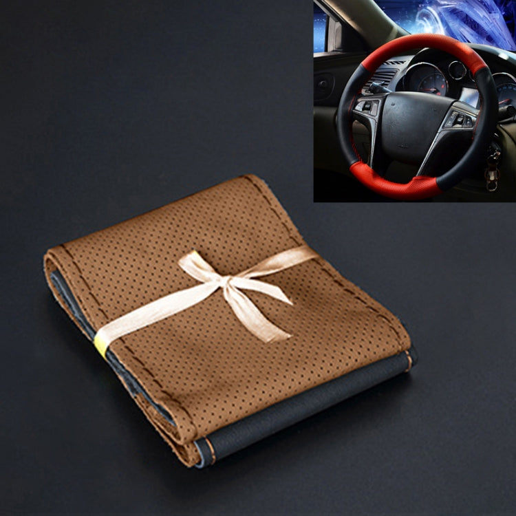 Car Genuine Leather Hand-stitched Adaptation Steering Wheel Cover - HoMEdemic™ 