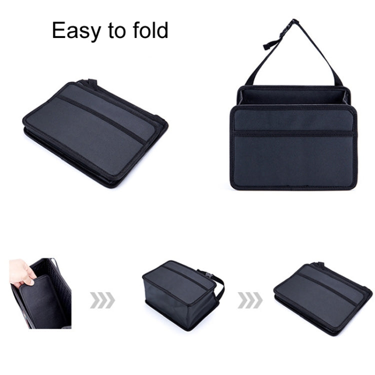 Car Hanging Garbage Bag Multifunctional Folding Storage Box, Model: H611 Woven Pattern - HoMEdemic™ 