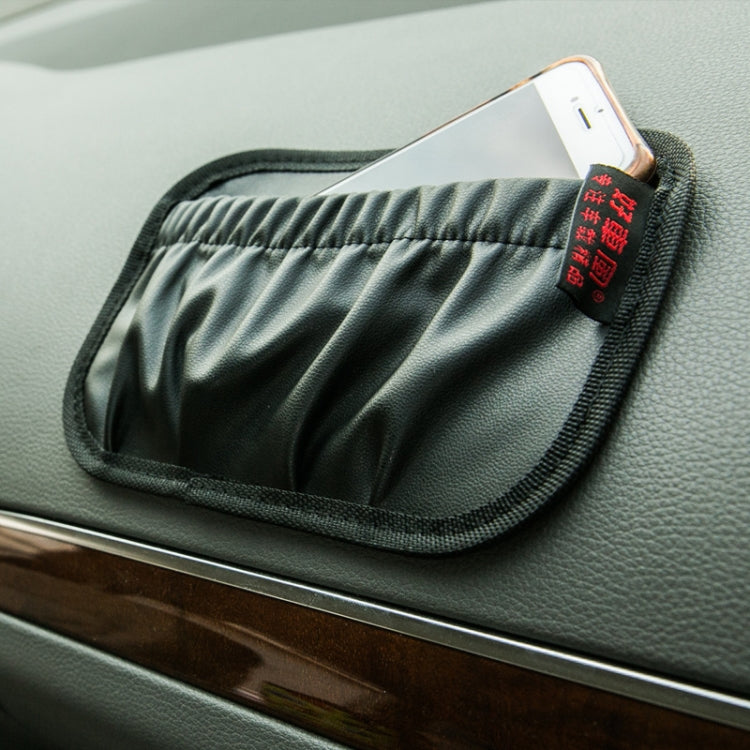 Car Instrument Console Adhesive Net Pocket Storage Hanging Bag, Color: H014 Beige Small - HoMEdemic™ 