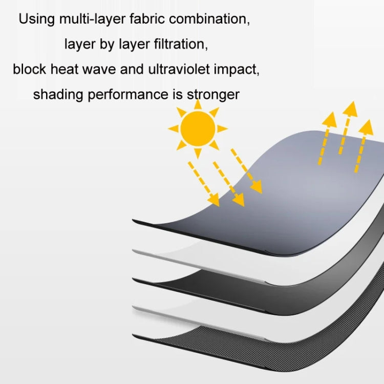 Car Magnetic Summer Sun Protection Insulating Privacy Curtain, Specification: Co-pilot Arc - HoMEdemic™ 