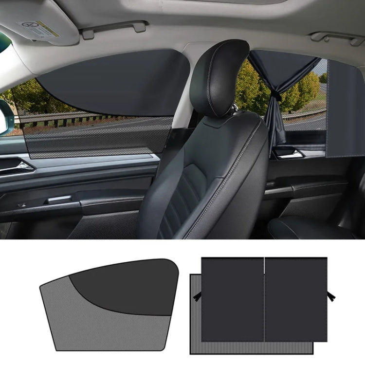 Car Magnetic Summer Sun Protection Insulating Privacy Curtain, Specification: Rear Window Square - HoMEdemic™ 