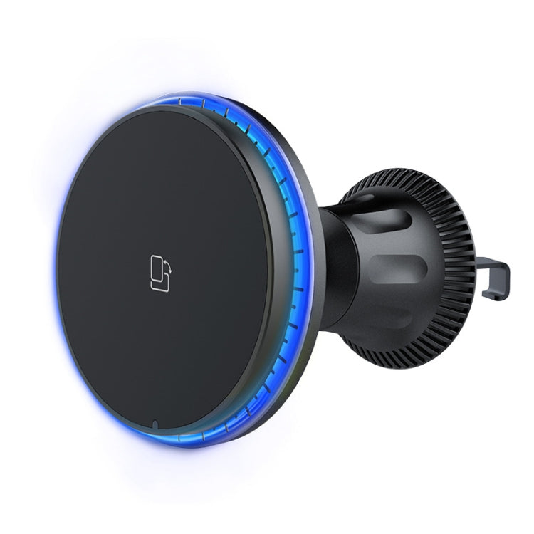 Car Magnetic Wireless Charging Cell Phone Holder With Ambient Light, Style: Blue Light - HoMEdemic™ 