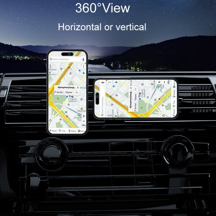 Car Magnetic Wireless Charging Cell Phone Holder With Ambient Light, Style: Blue Light - HoMEdemic™ 