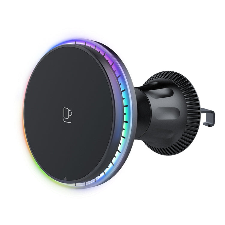 Car Magnetic Wireless Charging Cell Phone Holder With Ambient Light, Style: Colorful Light - HoMEdemic™ 