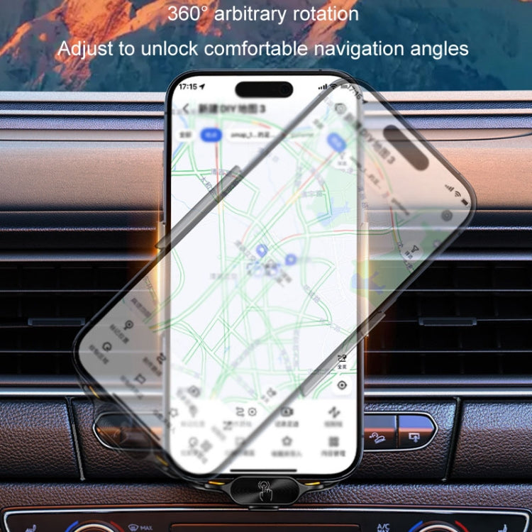Car Magsafe Wireless Charger Transparent Induction 120W Fast Charging Universal Mobile Phone Bracket(Black) - HoMEdemic™ 