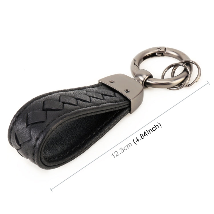 Car Metal + Braided Leather Key Ring Keychain - HoMEdemic™ 