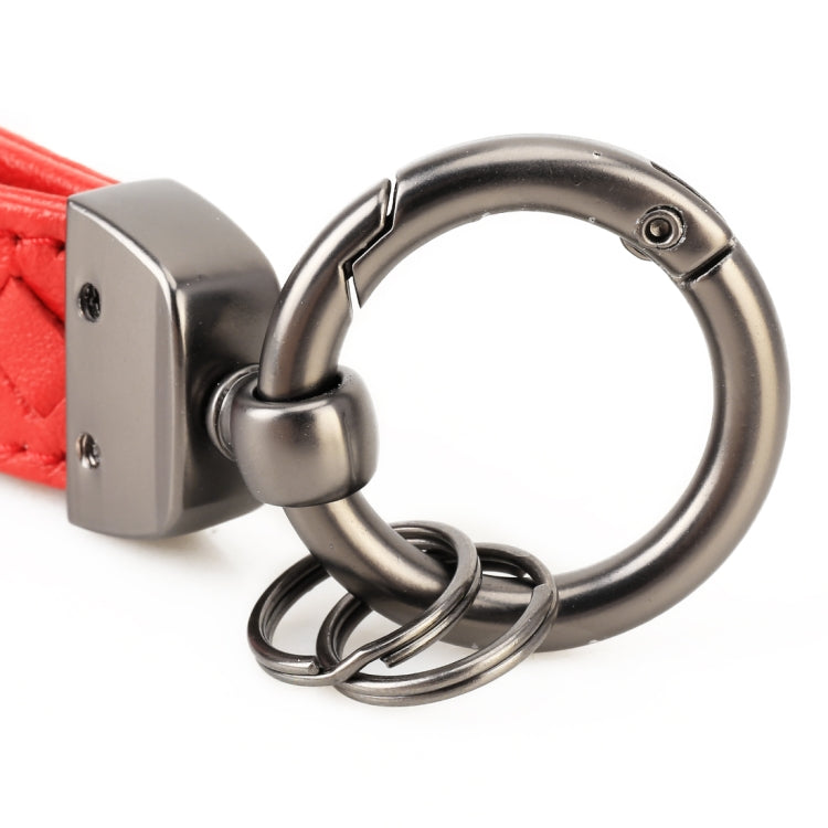 Car Metal + Braided Leather Key Ring Keychain - HoMEdemic™ 