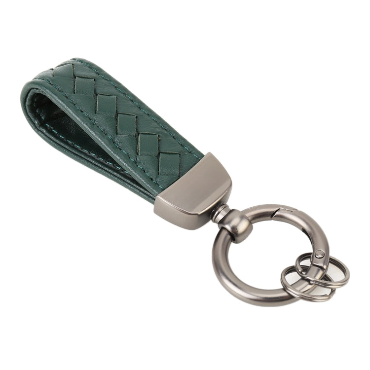Car Metal + Braided Leather Key Ring Keychain - HoMEdemic™ 
