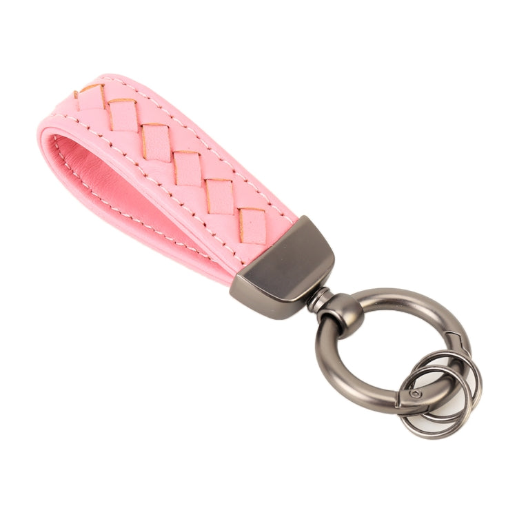 Car Metal + Braided Leather Key Ring Keychain - HoMEdemic™ 