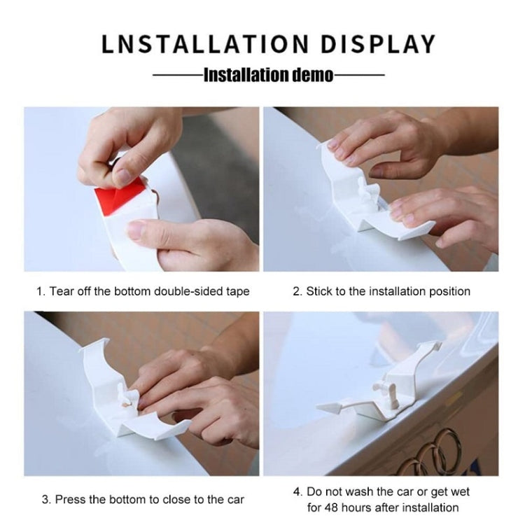 Car Mini Rear Wing Without Punching Decorative Stickers, Color: Red Without Wind Leaves - HoMEdemic™ 