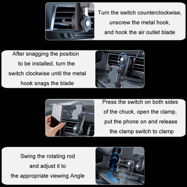 Car Multifunctional 360-degree Rotating Mobile Phone Holder(Air Outlet Model) - HoMEdemic™ 