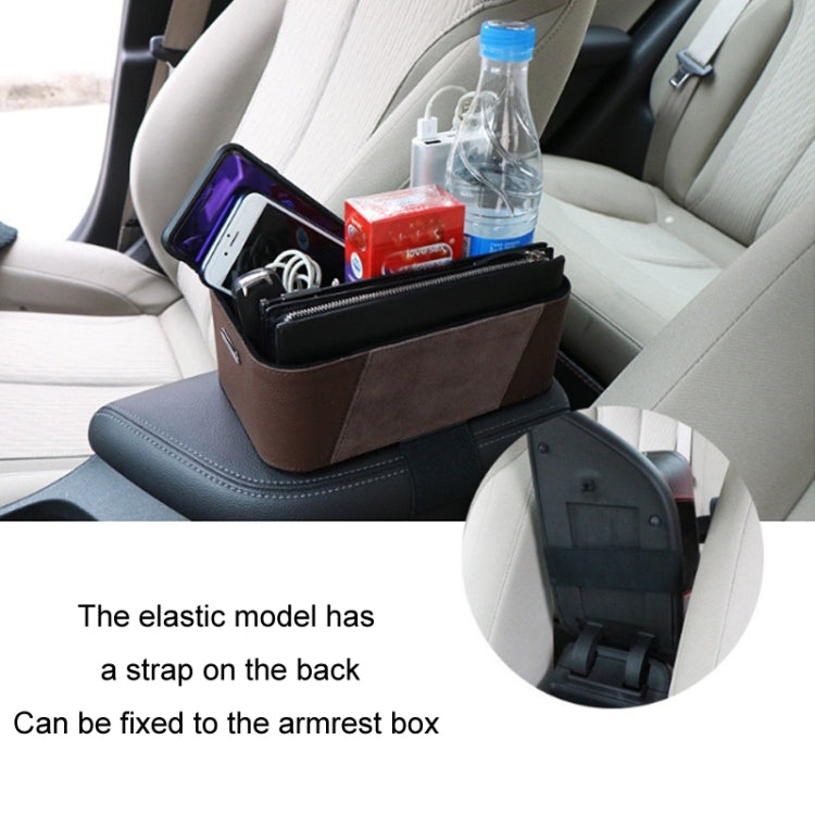 Car Multifunctional Dashboard Armrest Box Water Cup Storage Box, Color: Large Brown - HoMEdemic™ 