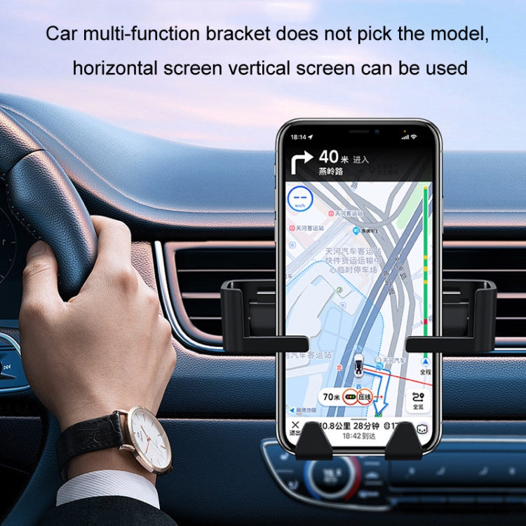 Car Multifunctional Mobile Phone Holder Rear Headrest Storage Hook(Black) - HoMEdemic™ 
