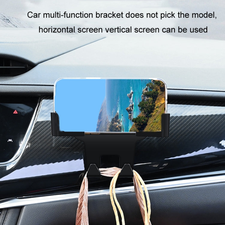 Car Multifunctional Mobile Phone Holder Rear Headrest Storage Hook(Black) - HoMEdemic™ 