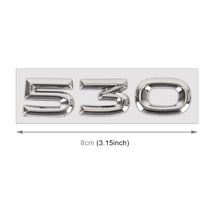 Car Number 530 Metal Personalized Decorative Stickers, Size: 8 x 2.5 x 0.5cm - HoMEdemic™ 