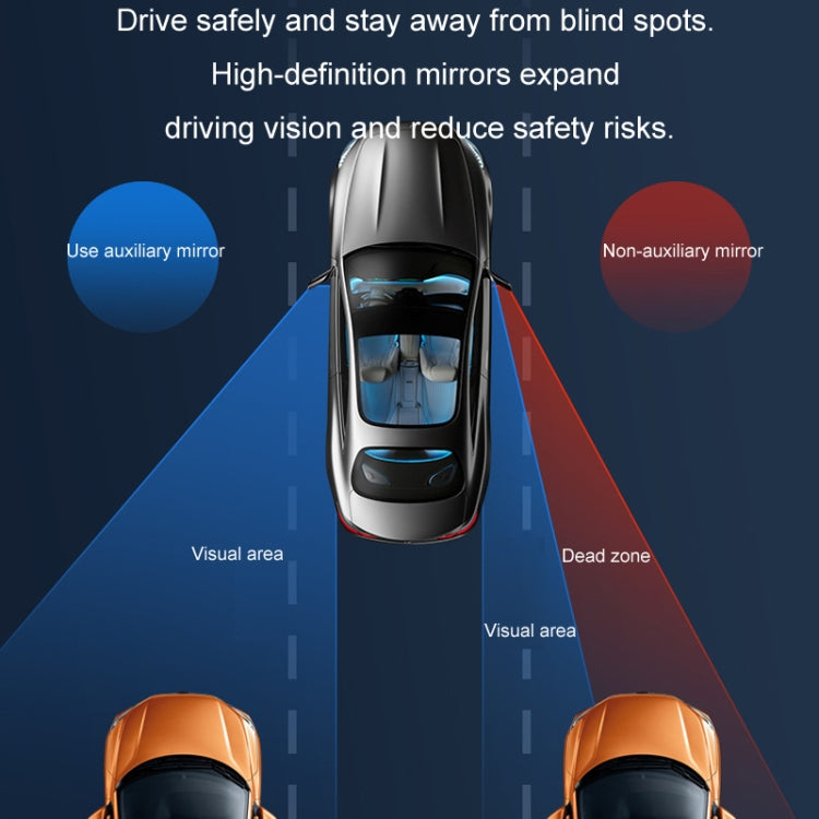 Car Rearview Mirror Assisted Reversing Blind Spot Wide-angle Mirror, Color: Silver - HoMEdemic™ 