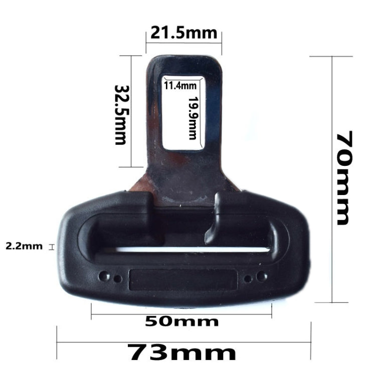 Car Seat Belt 2.1 Curved Lock Tongue Male Buckle Accessories(Black) - HoMEdemic™ 