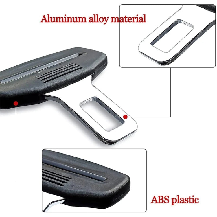 Car Seat Belt 2.1 Curved Lock Tongue Male Buckle Accessories(Black) - HoMEdemic™ 
