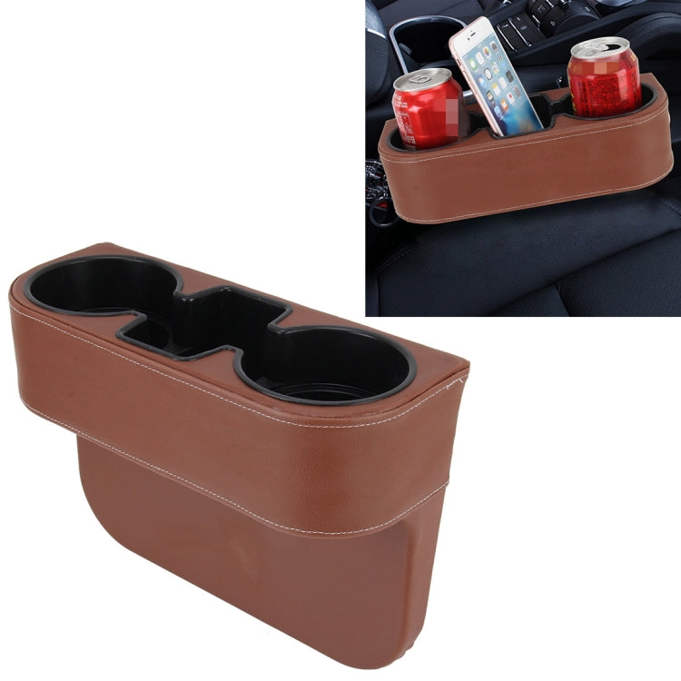 Car Seat Crevice Storage Box Cup Drink Holder Auto Pocket Stowing Tidying for Phone Pad Card Coin Case Car Accessories, Black, Grey, Khaki, Brown - HoMEdemic™ 