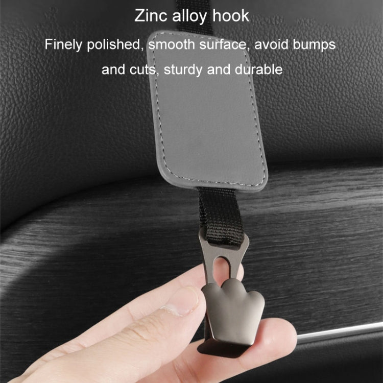 Car Seat Hook Multi-function Leather Seatback Hanger Car Interior Supplies(Grey) - HoMEdemic™ 