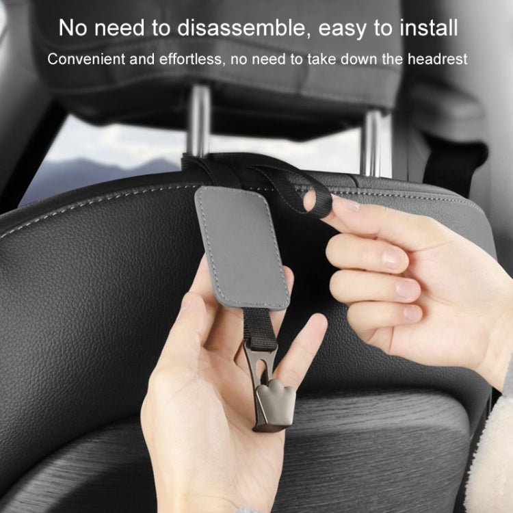 Car Seat Hook Multi-function Leather Seatback Hanger Car Interior Supplies(Grey) - HoMEdemic™ 