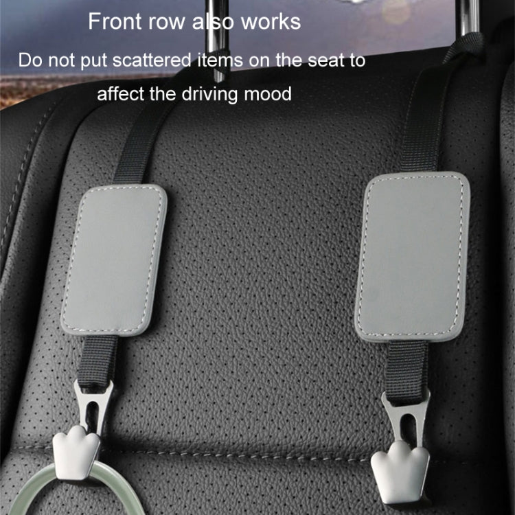 Car Seat Hook Multi-function Leather Seatback Hanger Car Interior Supplies(Grey) - HoMEdemic™ 