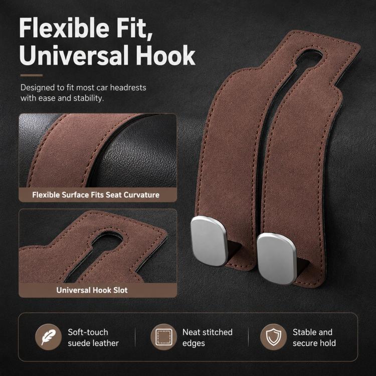 Car Seat Mack Multifunctional ABS Hook Mobile Phone Holder, Style: No Mark(Brown) - HoMEdemic™ 